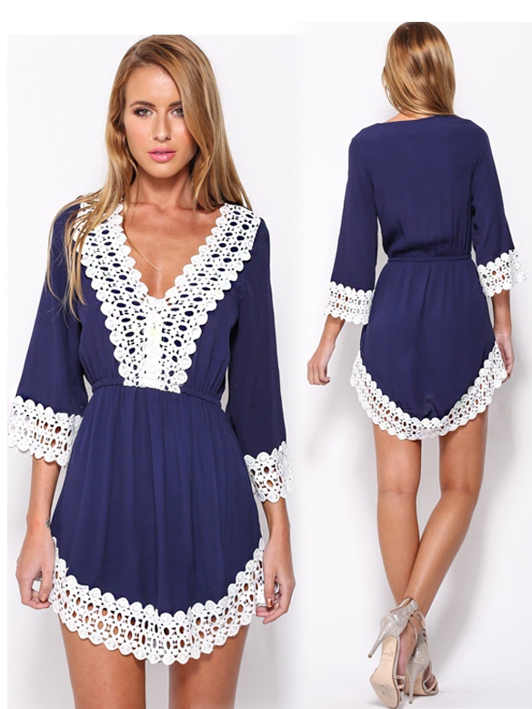 navy lace